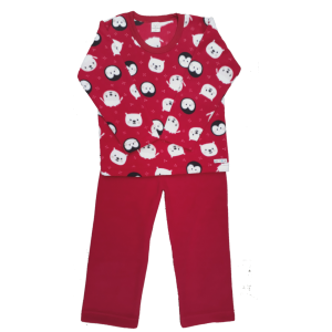 1821 Pijama Microsoft Vermelho Pinguim 10-14